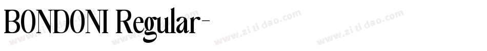 BONDONI Regular字体转换